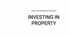 INVESTING IN PROPERTY