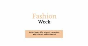 Fashion Week Lorem i